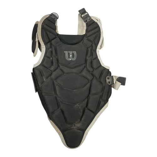 Vist Large View of Product Image Which is Used Wilson YTH CHEST Catchers Chest Protector Black Youth