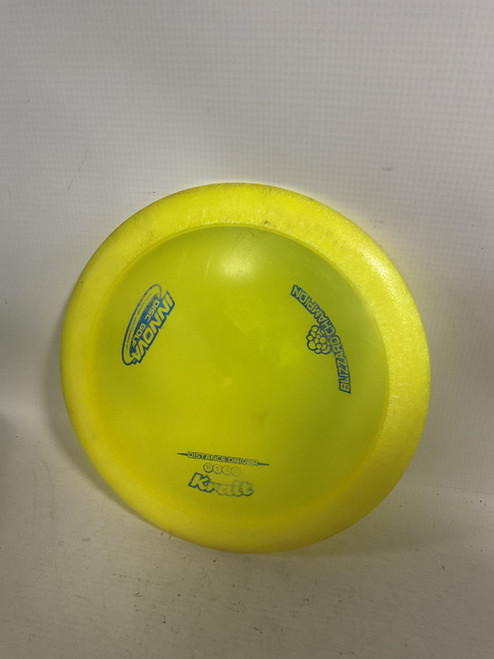 Vist Large View of Product Image Which is Used Innova BLIZZARD CHAMP KRAIT Disc Golf Driver Yellow
