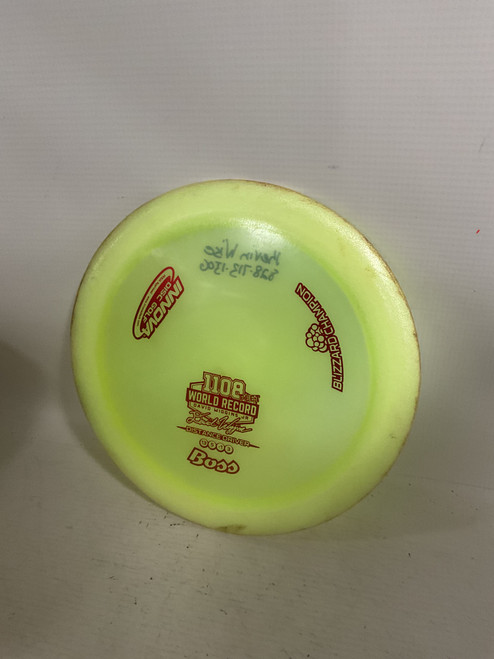 Vist Large View of Product Image Which is Used Innova BLIZZARD CHAMP BOSS Disc Golf Driver Yellow