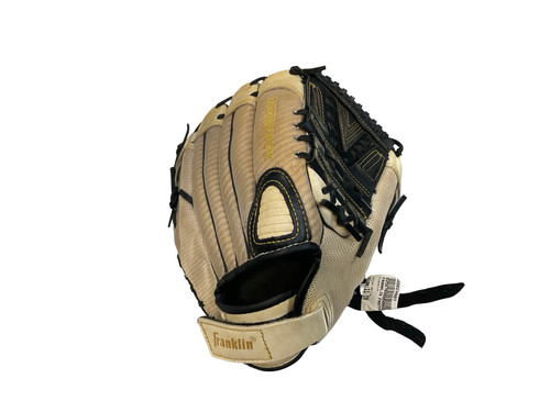 Vist Large View of Product Image Which is Used Franklin 22430 RH Throw Fastpitch Gloves White 11"