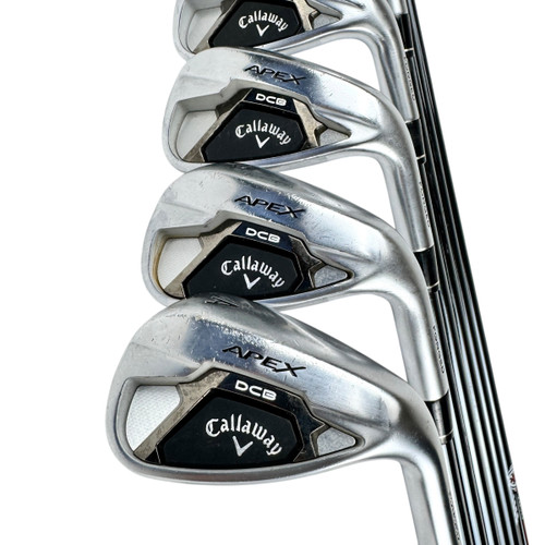 Vist Large View of Product Image Which is Used Callaway APEX DCB Men's RH Iron Set 5I-AW Senior Flex Graphite Shaft