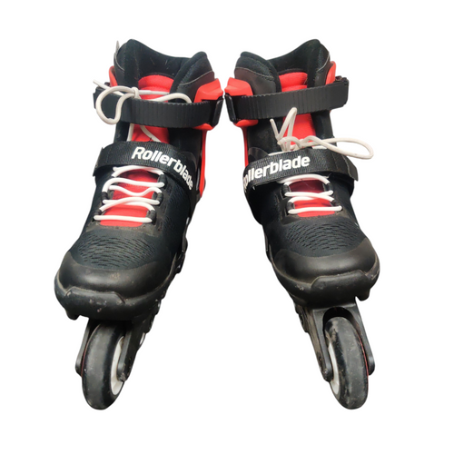Vist Large View of Product Image Which is Used Rollerblade MICROBLADE Junior Rec Fitness Skates Red Adjustable 5-8