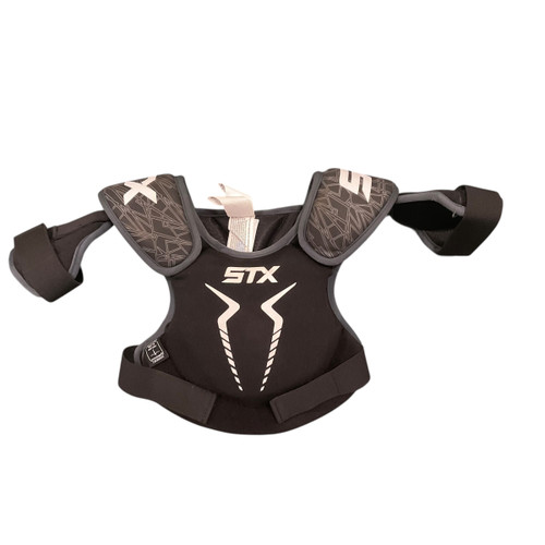 Vist Large View of Product Image Which is Used STX STALLION 75 Lacrosse Shoulder Pads Black XS
