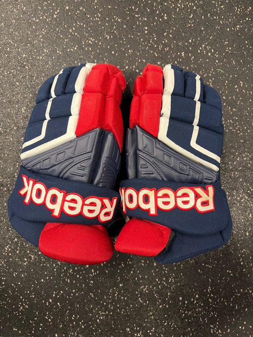 Vist Large View of Product Image Which is Used Reebok 26K Senior Gloves Navy Blue 14"