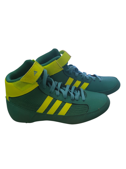 Vist Large View of Product Image Which is Used Adidas Wrestling Shoes Turquoise Junior 03.5