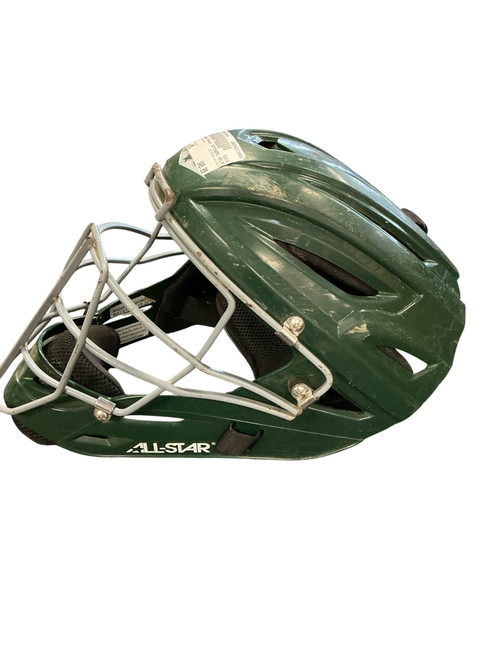 Vist Large View of Product Image Which is Used All Star CATCHERS HELMET WITHMASK Catchers Helmet w/Mask Green MD