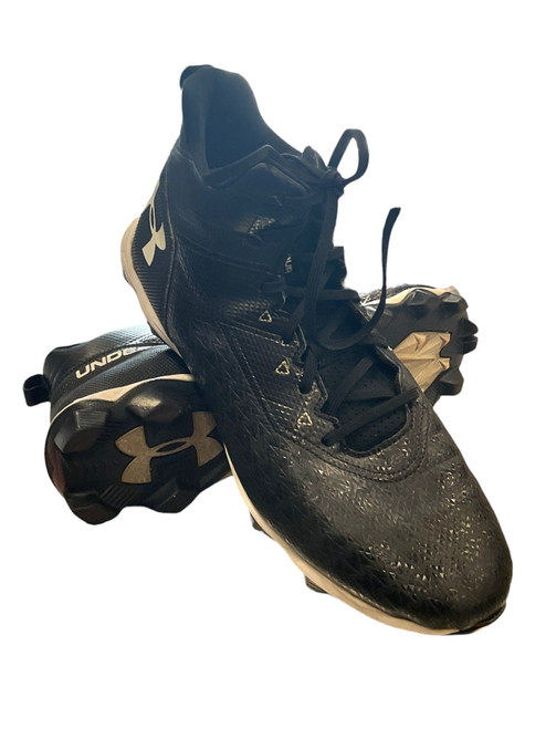 Vist Large View of Product Image Which is Used Under Armour Adult FB Cleats Black Senior 10.5