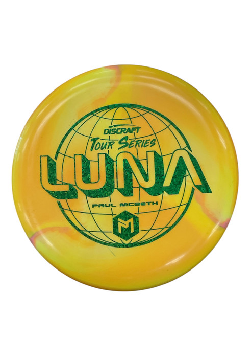Vist Large View of Product Image Which is Used Discraft TOUR LUNA PAUL MCBETH Disc Golf Mid Range Yellow