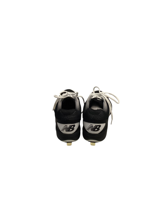 Vist Large View of Product Image Which is Used New Balance BB/SB Cleats Black And White Senior 11