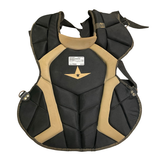 Vist Large View of Product Image Which is Used All-Star CPCC1216PS-1 Catchers Chest Protector Black Intermed