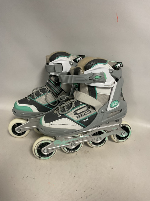 Vist Large View of Product Image Which is Used RollerDerby ELITE Q60 Senior Rec Fitness Skates Grey Senior 8
