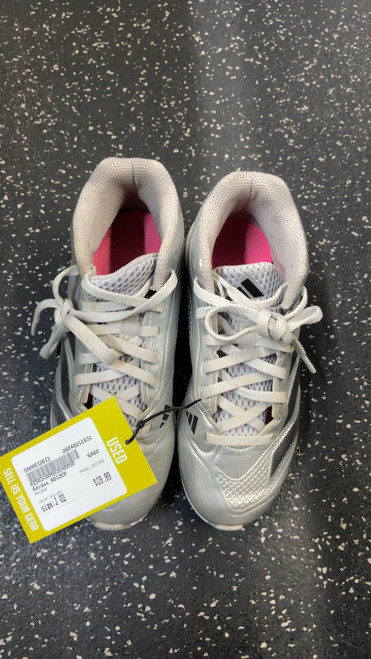 Vist Large View of Product Image Which is Used Adidas ADIZER BB/SB Cleats Silver Junior 02