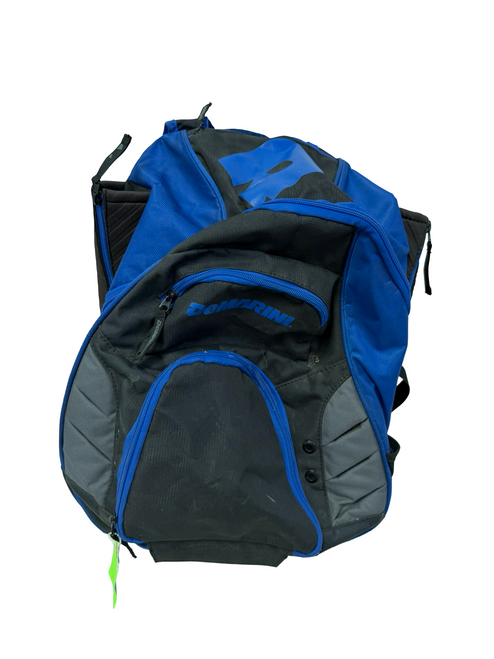 Vist Large View of Product Image Which is Used Demarini Voodoo Baseball Backpack Black And Royal Blue