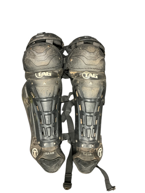 Vist Large View of Product Image Which is Used TAG SHIN GUARDS Catchers Leg Guards Black Youth