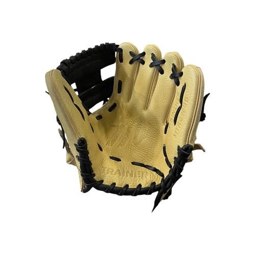 Vist Large View of Product Image Which is Used Marucci TRAINER BB/SB Glove RH Throw Tan 9 1/2"