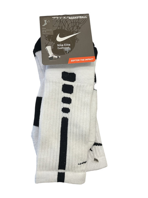 Vist Large View of Product Image Which is Used Nike NIKE ELITE CREW SOCKS Soccer Socks White SZ 8-12
