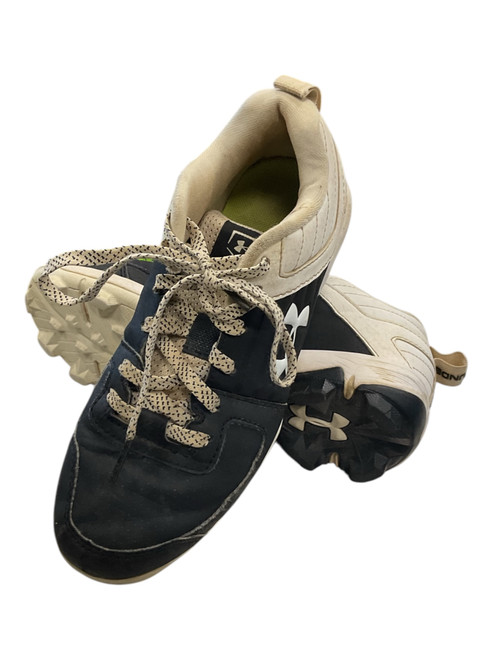 Vist Large View of Product Image Which is Used Under Armour BASEBALL CLEAT BB/SB Cleats Black Junior 02.5