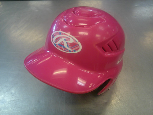 Vist Large View of Product Image Which is Used Rawlings COOLFLO Batting Helmet No Mask Pink SM