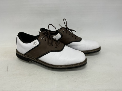 Vist Large View of Product Image Which is Used Foot Joy Mens Golf Shoes Chocolate And Almond Senior 8