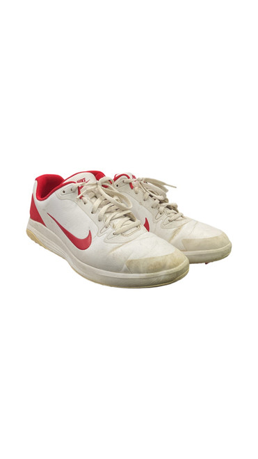 Vist Large View of Product Image Which is Nike, Mens, Golf, Shoes, White, And, Red, Senior, 9.5
