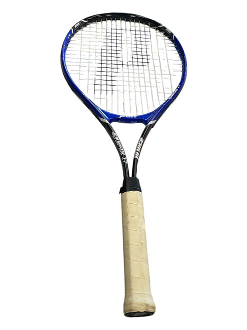 Vist Large View of Product Image Which is Used Prince PLAY+STAY 27 Adult Tennis Racquet Royal Blue 4 1/4"