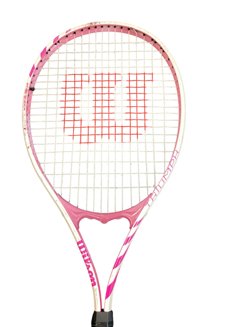 Vist Large View of Product Image Which is Used Wilson TRIUMPH Womens Tennis Racquet Pink 4 1/8"