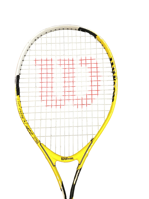 Vist Large View of Product Image Which is Used Wilson US OPEN Junior Tennis Racquet Yellow 25"