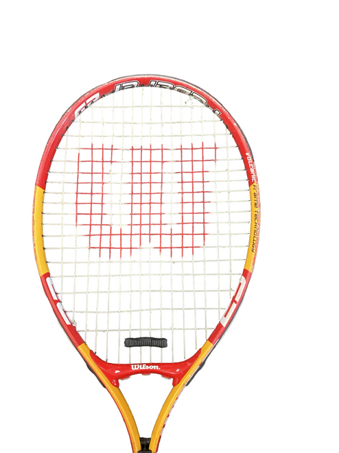 Vist Large View of Product Image Which is Used Wilson VOLCANIC Junior Tennis Racquet Red 23"