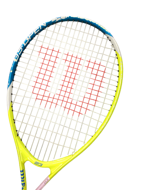 Vist Large View of Product Image Which is Used Wilson US OPEN 23 Junior Tennis Racquet Yellow 23"