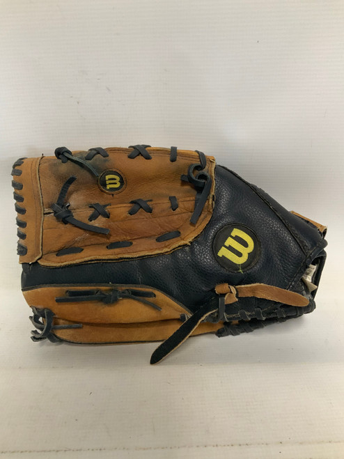 Vist Large View of Product Image Which is Used Wilson A360 BB/SB Glove LH Throw Brown 14"