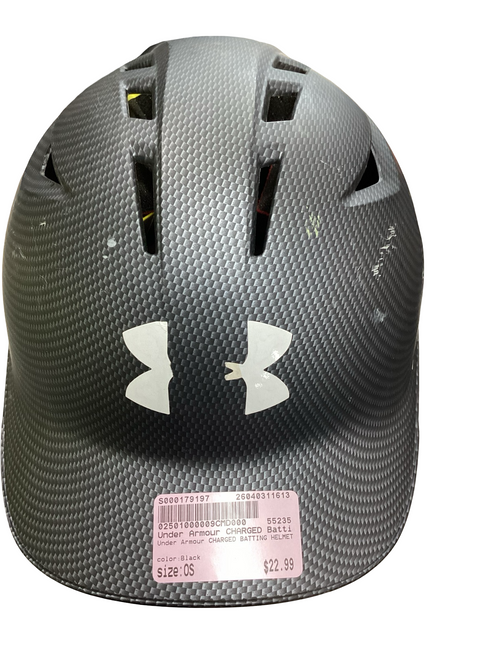 Vist Large View of Product Image Which is Used Under Armour CHARGED BATTING HELMET Batting Helmet No Mask Black One Size
