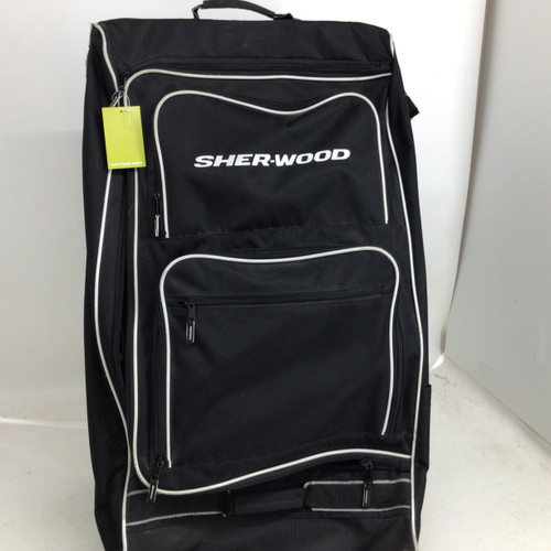 Vist Large View of Product Image Which is Used Sher-wood TOWER BAG 34 INCH Sr Hockey Wheeled Black