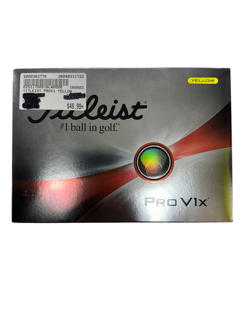 Vist Large View of Product Image Which is Used Titleist ProV1 Yellow 12PK