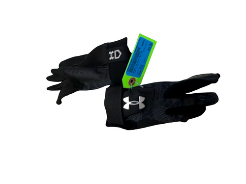 Vist Large View of Product Image Which is Used Under Armour BH Batting Gloves Black Youth SM