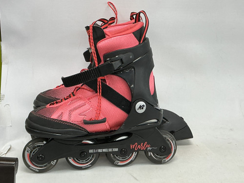 Vist Large View of Product Image Which is Used K2 MARLEE PRO ADJUSTABLE Junior Roller Quad Skates Pink Adjustable
