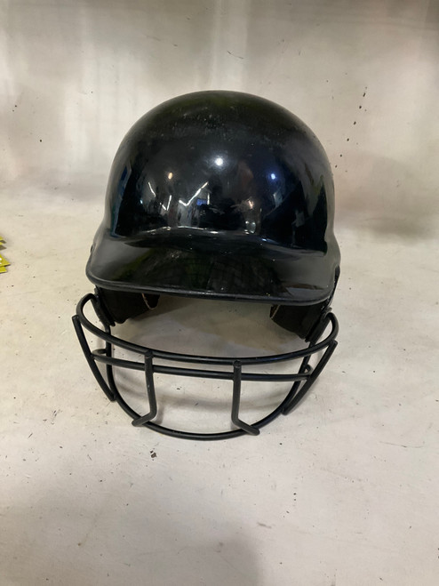 Vist Large View of Product Image Which is Used Rawlings RAWLINGS SB HELMET Batting Helmet w/Mask Black MD