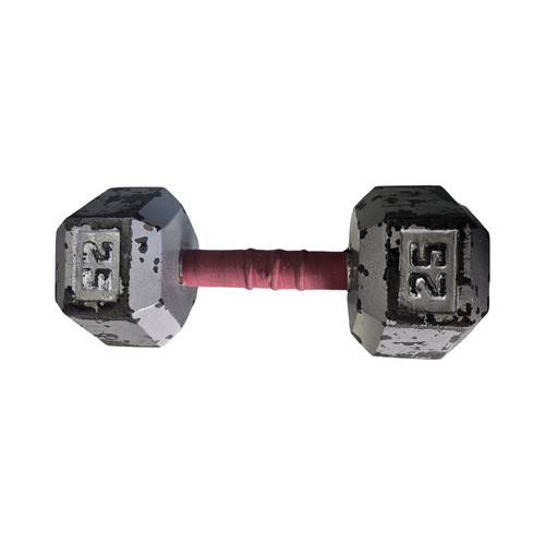 Vist Large View of Product Image Which is Used HEX DUMBBELL 25LB SINGLE Hex Dumbbell (Each) 25 lb