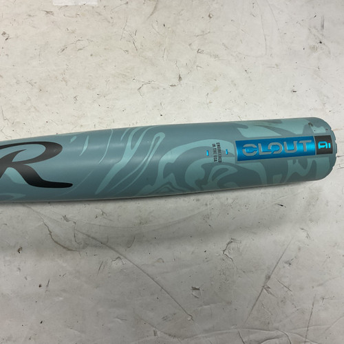 Vist Large View of Product Image Which is Used Rawlings Clout AI RBB5C3 High School -3 Baseball Bat Carolina Blue 32"