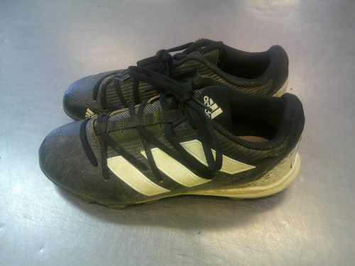 Vist Large View of Product Image Which is Used Adidas ADIZERO BB/SB Cleats Black Junior 05.5
