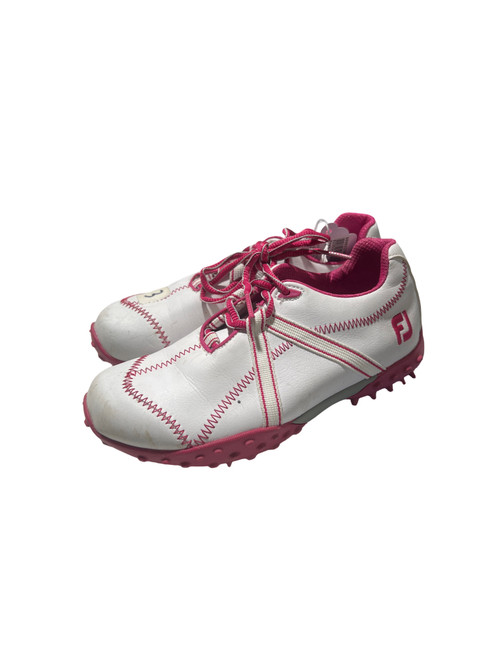 Vist Large View of Product Image Which is Used Foot Joy Jr Golf Shoes White Junior 03