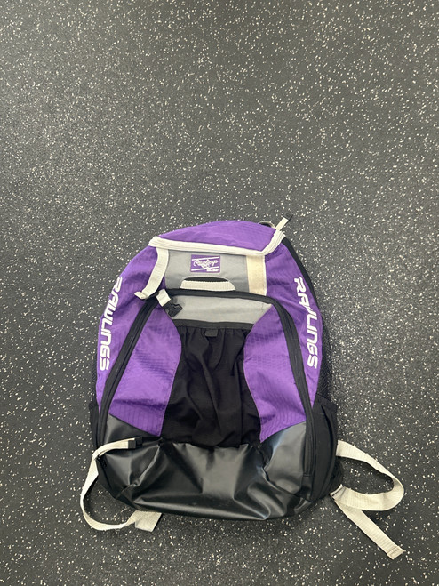 Vist Large View of Product Image Which is Used Rawlings BACKPACK BB/SB Player Carry Bag Purple