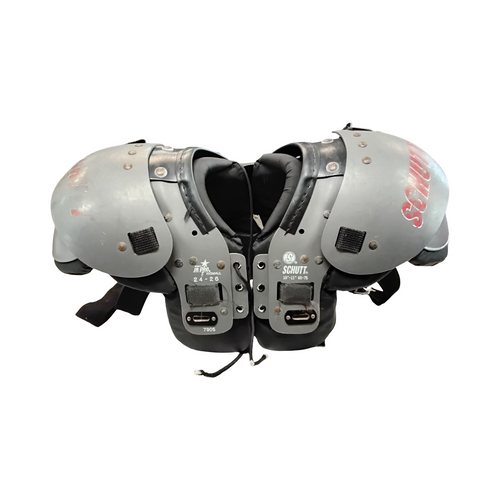 Vist Large View of Product Image Which is Used Schutt JR PRO FB Shoulder Pads Grey XXS