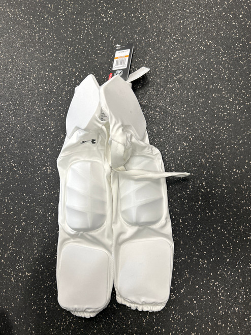 Vist Large View of Product Image Which is Used Under Armour Youth FB Integrated Pants White SM