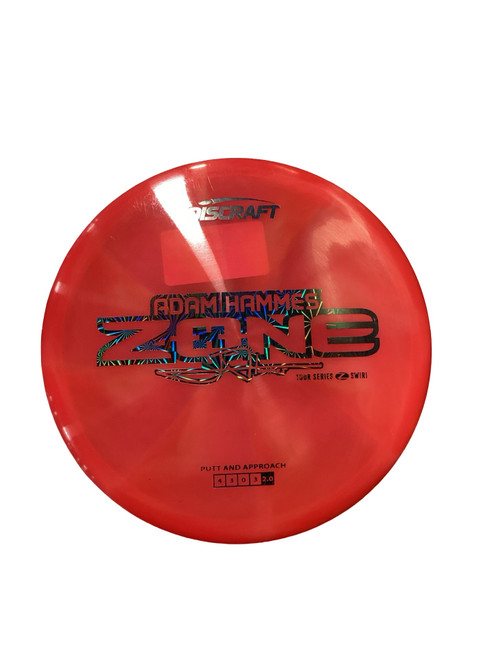 Vist Large View of Product Image Which is Used Discraft ADAM HAMMES ZONE Disc Golf Putter Red