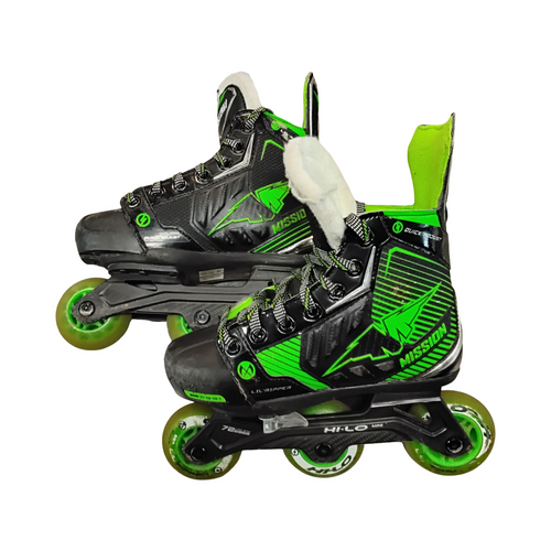 Vist Large View of Product Image Which is Used Mission LIL RIPPER Roller Hockey Skates Black Adjustable