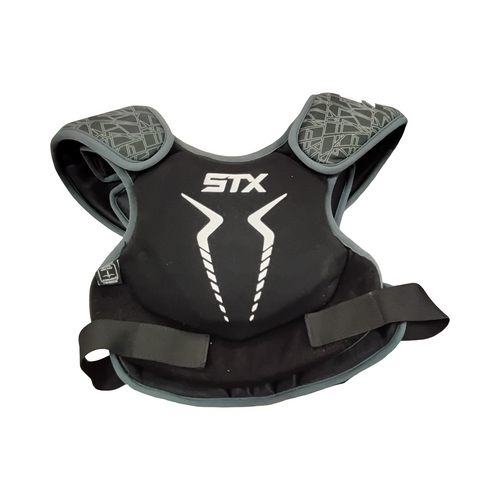 Vist Large View of Product Image Which is Used STX STALLION 75 Lacrosse Shoulder Pads Black MD