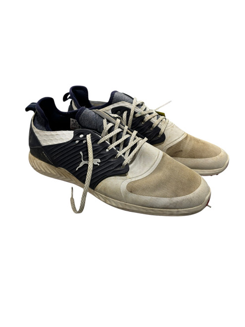 Vist Large View of Product Image Which is Used Puma Mens Golf Shoes White/Red/Navy Senior 11.5