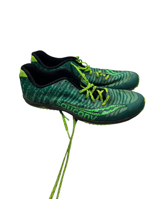 Vist Large View of Product Image Which is Used Saucony Track & Field Cleats Adult Green Senior 9