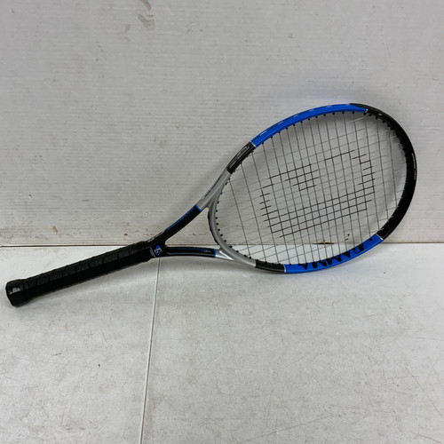 Vist Large View of Product Image Which is Used Gamma Sports C6 DIAMOND FIBER Adult Tennis Racquet Royal Blue 4 1/4"