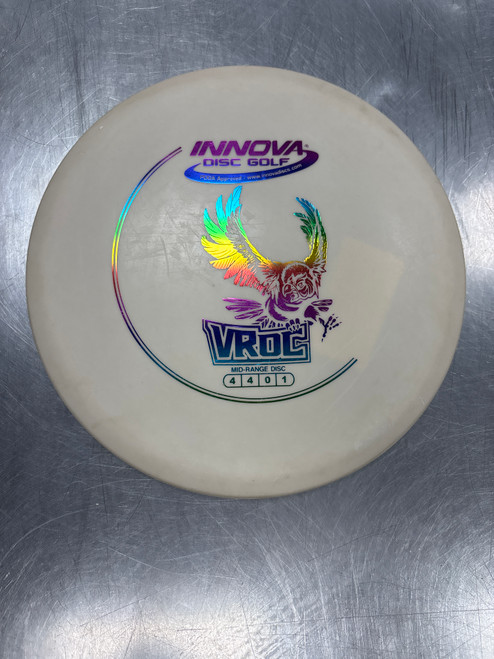 Vist Large View of Product Image Which is Used Innova DX VROC Disc Golf Mid Range White